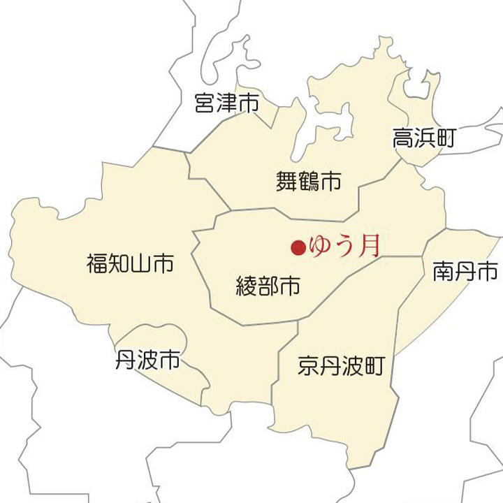 京都北部の地図